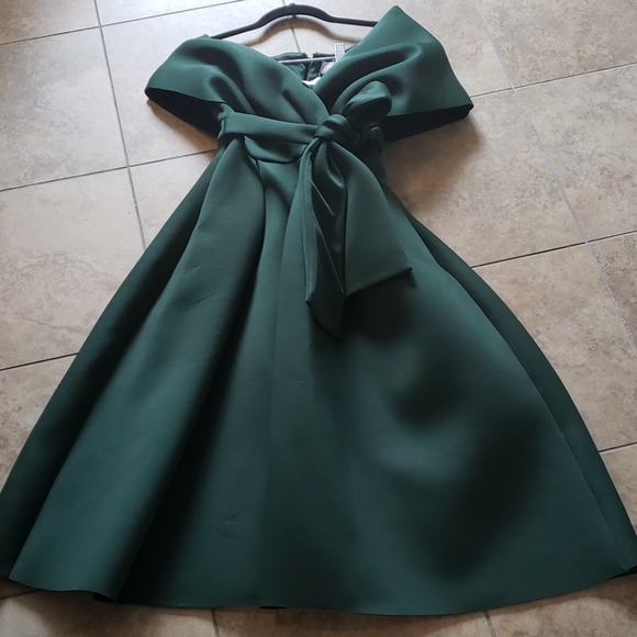 NWT Fallen Shoulder Midi Dress with Tie Detail - Picture 7 of 7